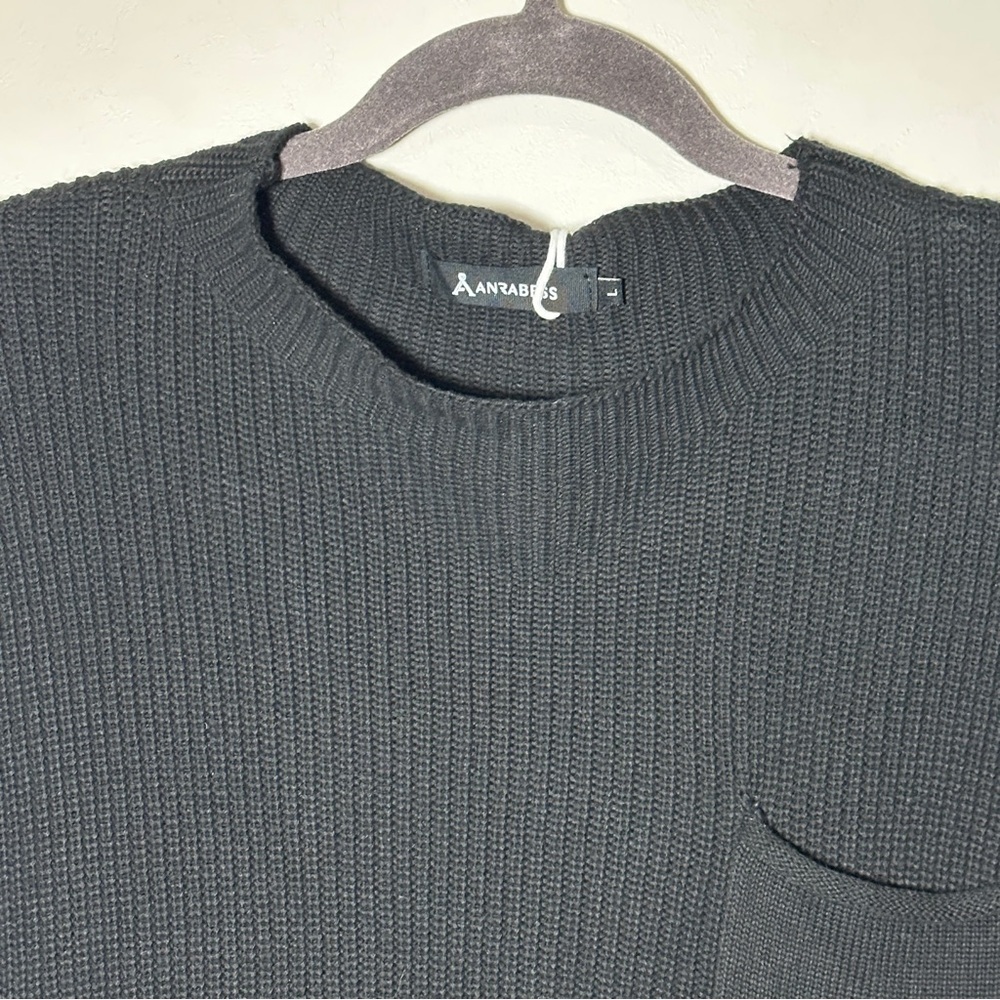 Woman’s Two Piece Long Sleeve Knit Sweater Oversized Wide Leg Joggers Large - Picture 4 of 12